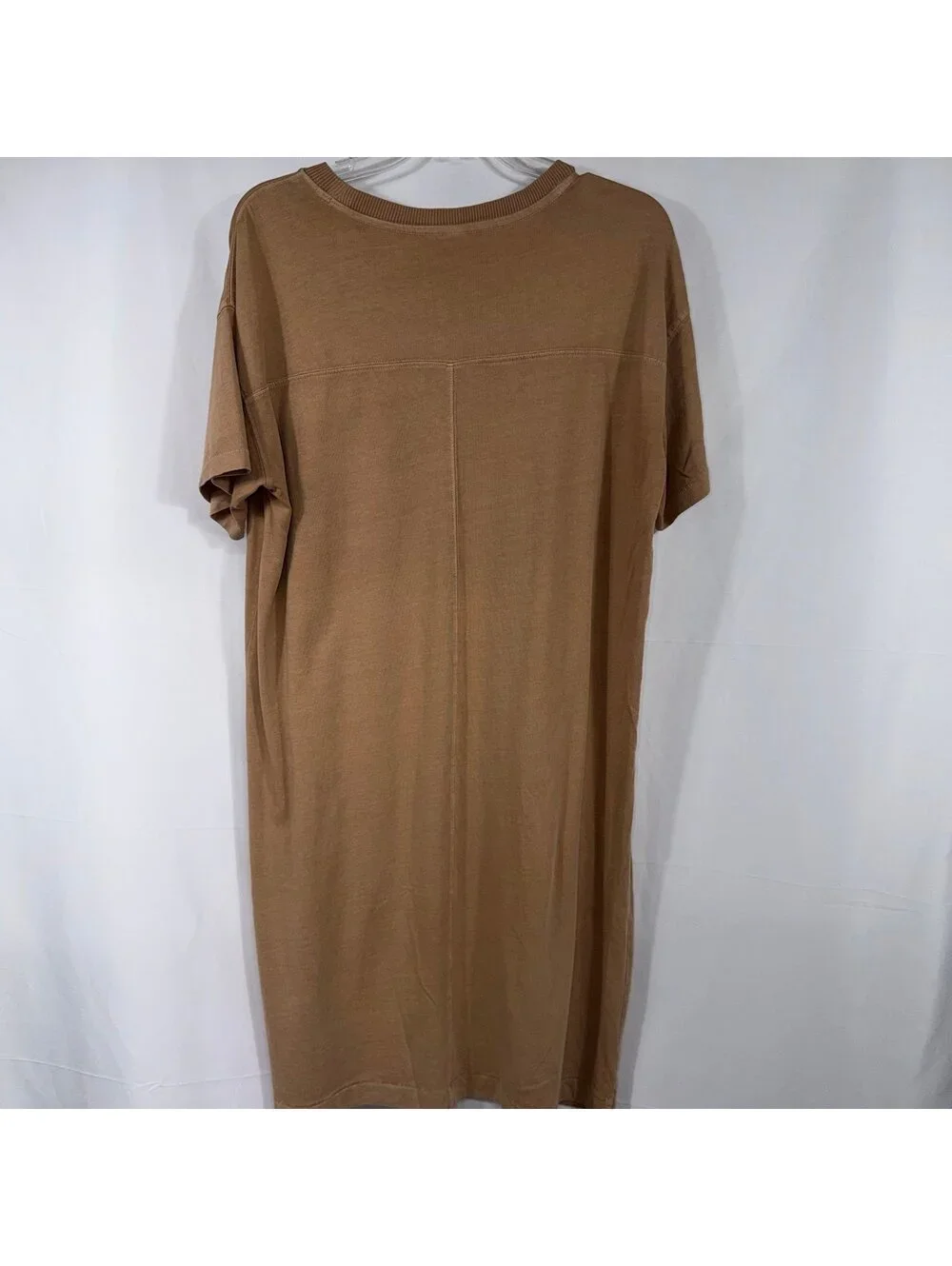 Old Navy Tan Pocket T-Shirt Dress 100% Cotton Size Medium Tall